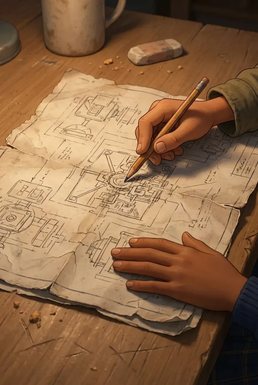 She found in sixty seconds what he had drawn around for six months.