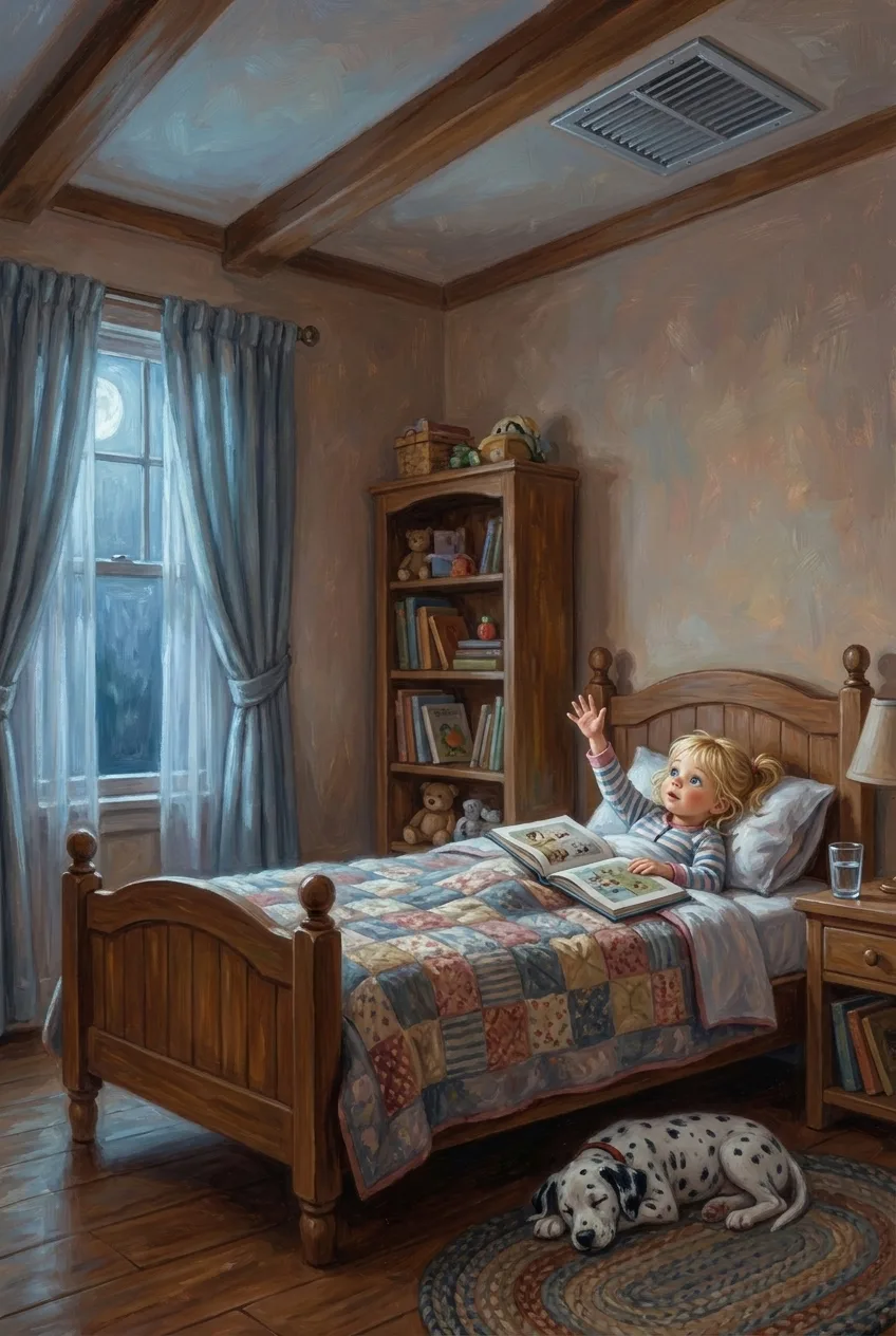 She waved at the ceiling. Nobody had to say a word about gratitude. She already felt it.