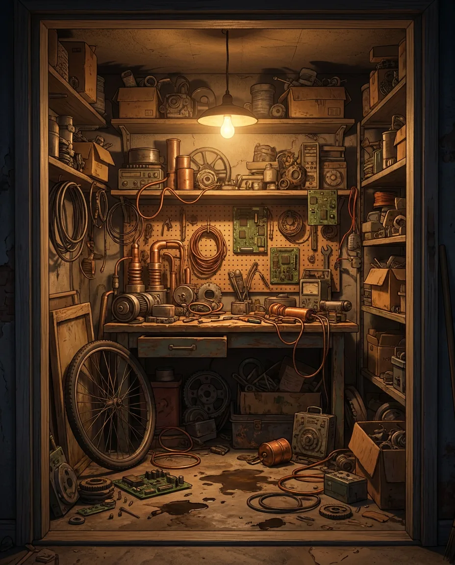 Every part salvaged, every evening spent out here instead of on homework. The machine was always the point.
