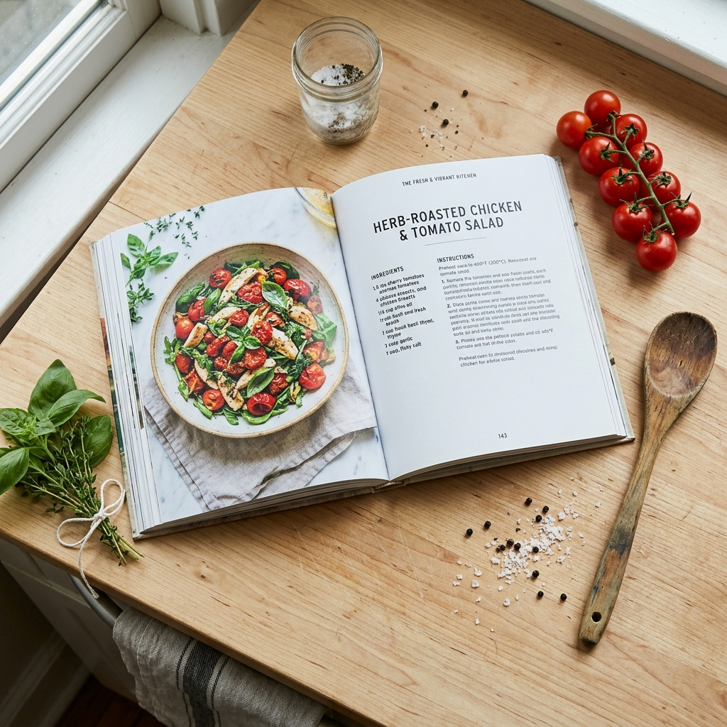 One Topic In. Recipes, Images, Cover, and KDP Files Out.