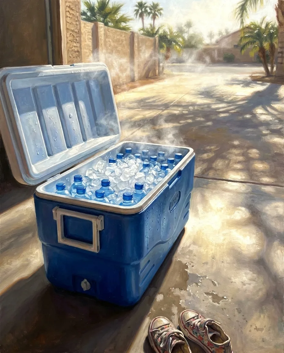 She counted the bottles twice. She didn't know yet that counting was already the job.