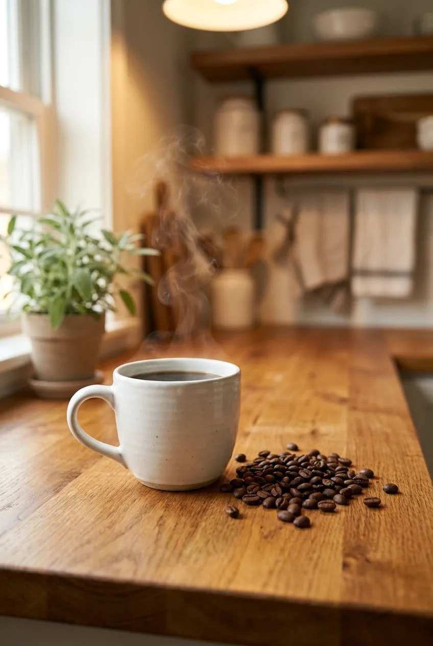 Same brew method, same mug. The beans are what changed.